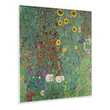 Placa Decorativa Gustav Klimt Jardim Da Fazenda 75x75