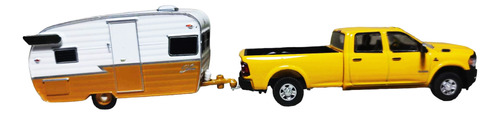 Greenlight Pickup Con Remolque Trailer Escala 1:64