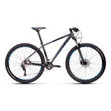 Bicicleta Aro 29 Mtb Sense Rock Evo - Shimano Cor Grafite/azul Tamanho Do Quadro 17