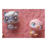 2 Littlest Pet Shop Pequeños Incluido Pollito Rosa De 2 Cms