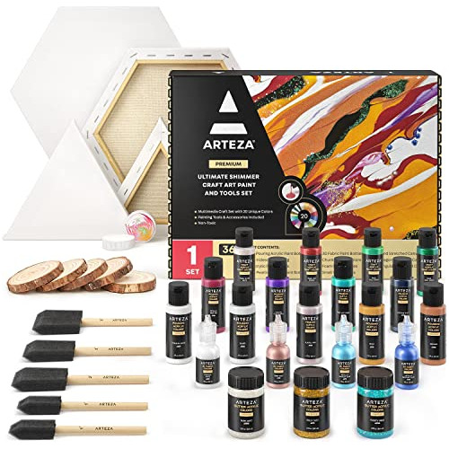 Kit De Pintura Acrílica Vertida, 36 Piezas, Pintura Ve...