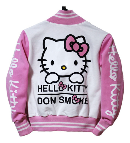 Chaquetas Béisbol D Hello Kitty Chamarra Universitaria Niñas