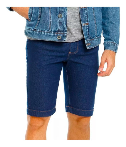 Bermuda Jeans Masculina Slim Com Lycra - Preço De Atacado