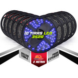 10 Rollo Tira 300 Led 3528 Negro Recortable Para Exterior 5m