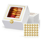 Cajas Blancas Con Ventana (30pcs) 4x4x2.5  - Postres Y Regal