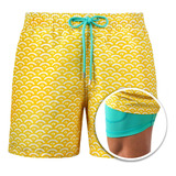 Shorts De Playa Hombre Hawaianos Talla Grande Con Bolsillos