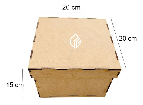 6 Cajas De Madera  Mdf  Regalo Fiesta 20x20x15cm