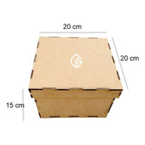 6 Cajas De Madera  Mdf  Regalo Fiesta 20x20x15cm