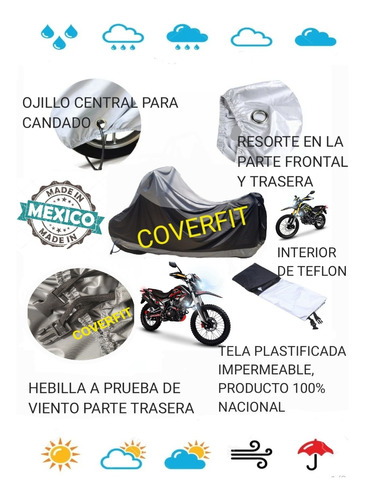Funda Xl Para Motocicleta Mb Beretta 250 Doble Proposito 