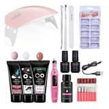 . Kit De Uñas Polygel Uv Con Cabina Led For Poly Gel 11