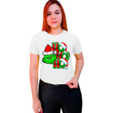 Polera Navideña El Grinch Hohoho Gorro Navidad Familiar C100