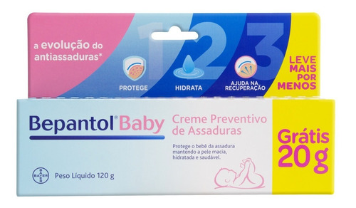 Creme Preventivo De Assaduras Bepantol Baby Caixa 120g