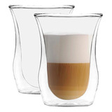 Taza Cafe Turco 300cc Doble Vidrio  X2- Nespesso Dolce Gusto