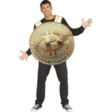 Fun Disfraz Bitcoin Para Adultos Oro