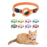 Collar Para Gatos Y Perros Con Funda De Guitarra, Funda Fija Para Airtag, Color Naranja