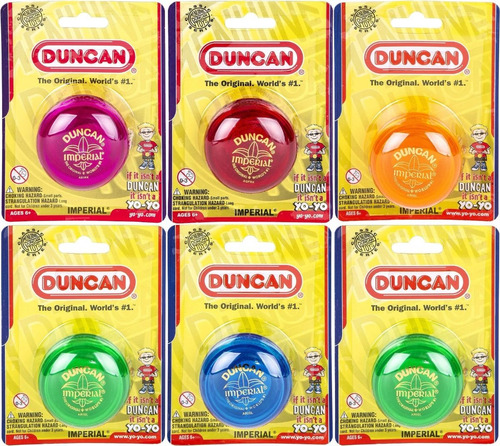 Yo Yo Duncan Imperial Genuino - 6 Piezas - Colores Surtidos