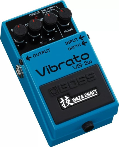 Pedal De Guitarra Boss Vibrato Vb-2w Waza Craft P/ Guitarra Cor Azul