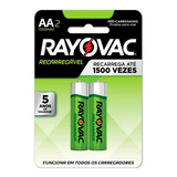 Pilha Recarregável Rayovac Aa Pequena 1350mah Cartela 2peças