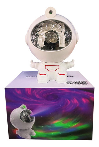 Lampara Proyector Nebula Diseño Astronauta Color Blanco