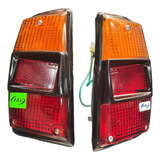 Juego De Faros Traseros P/renault 6 Gtl Borde Negro