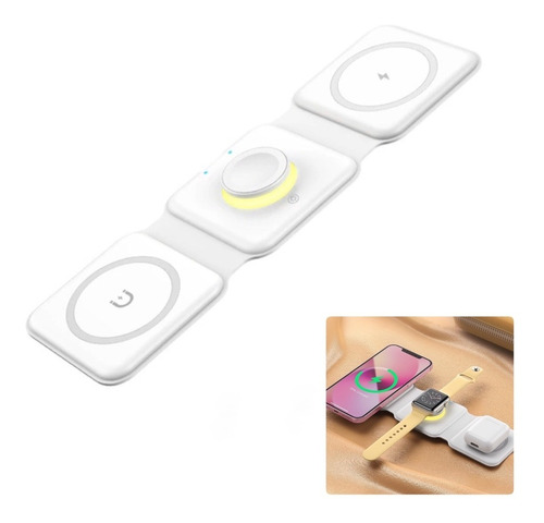 Cargador 3 En 1 Magnético Qi Para iPhone/AirPods/applewatch