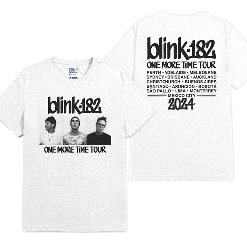 Blink 182 One More Time Tour 925 Rock Polera Estampada Dtf