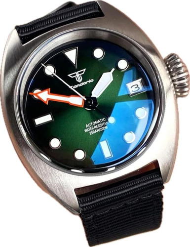 Relógio Automático Tandorio Novo 36mm Verde Máq. Seiko