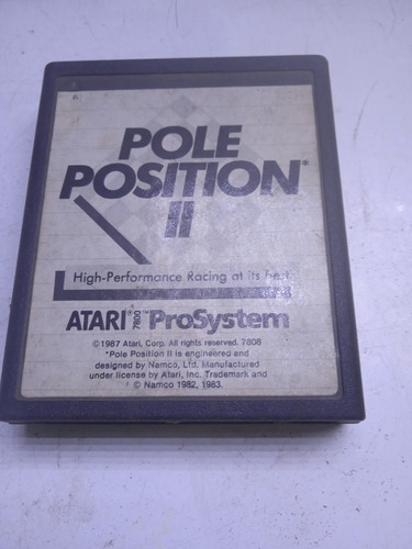 Cartucho Retro Atari 7800 Pole Position Ii Estetica 9 Sin Ca