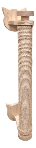 Arranhador Gato De Parede Vertical Com Sisal  De Madeira