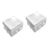 2 Caja Estanca Con Cono Electrica 85x85x50 Ip55 Sello Sec