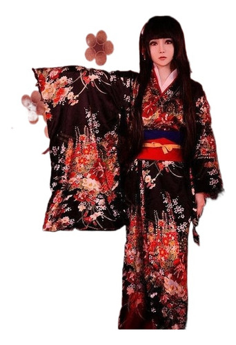 Japonés Hell Girl Yan Moai Kimono Disfraz De Cosplay