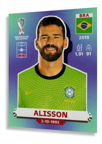 Figurinhas Copa Do Mundo 2022 Jogadores Brasil Album Panini Bra 3 Alisson Personagem Figurinha Avulsa Copa 2022