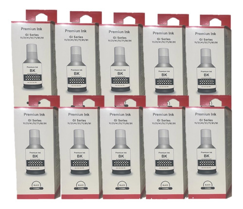 10 Pack Tinta Comp Canon Gi-11 G3060 G3160g3260 G3360 G3460 