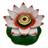 Incensário Cascata Flor De Lotus - Vermelho