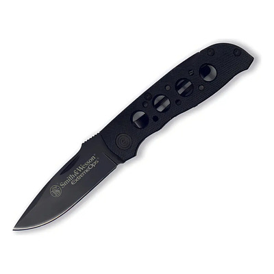 Navaja Extreme Ops Drop Point Ranura P\u002F Clavos Smith&wesson Color Negro | Meses sin interés