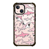 Funda Para iPhone 13 Mini Rosa Sharks - Transparente Negr-02