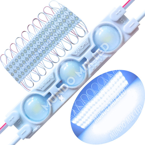 100pçs Módulo Led String 12v 5730 3led Ip65 1,7w Frio 6500k Cor Da Luz Branco-frio