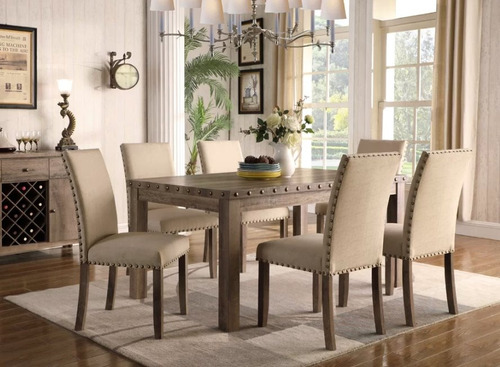 Comedor Madera Mach Banca Silla Haspe Beige Muebles Mueble