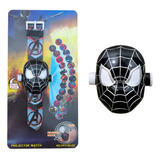 Reloj Proyector Niño Dibujos Animados 24 Imagenes Spiderman