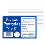 Ficha Pautada Tamoio 5x8 100 Folhas