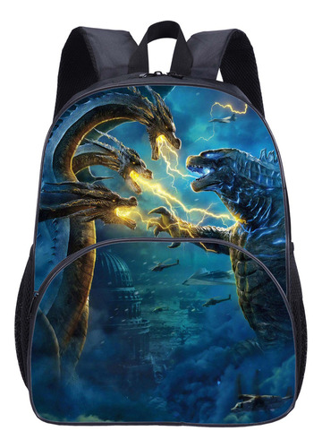 Aa Mochila Escolar Para Niños Godzilla King Kong, Dibujo 3d Dig B