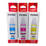 3 Tintas Canon Gi-190 Colores G1111 G2111 G3111 G4111 