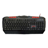 Teclado Gamer Retroiluminado Rgb Anti Ghosting Maxell Cye Teclado Negro/rojo Idioma Español España