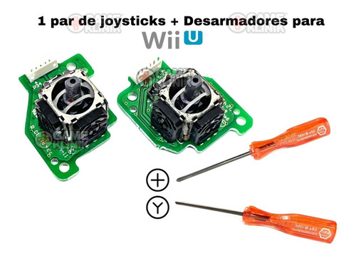 Par Joystick Der Izq Tarjeta Pcb Wii U Pad + Desarmadores