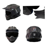 Casco Integral De Moto Edge Kombat Certificado Dot Negro Ktm