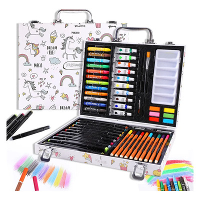 Set Colores Crayones Plumones Acuarela Kit Estuche Niños Art | Envío gratis