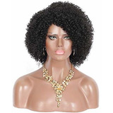Pelucas - Kalyss Black Short Afro Kinky Curly Wigs For Black