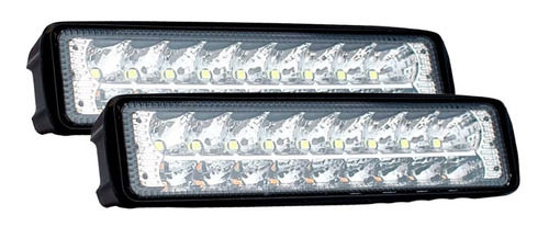 Par Faros Barra Auxiliar 18 Led Bicolor Blanco Y Ámbar