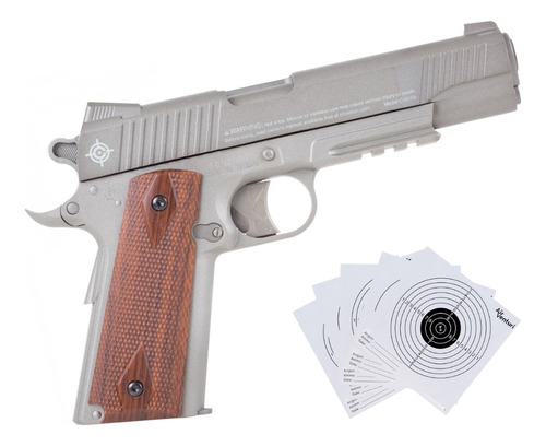 Crosman 1911 .177 Silver Metal 450fps Pellets Co2 Xchws P