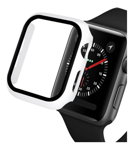 Carcasa Tpu Con Vidrio Templado Para Apple Watch Blanco